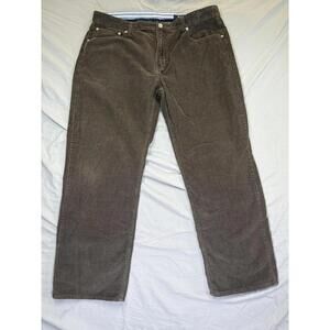 Cremieux Pants Mens 38x30 Brown Corduroy Classic Fit Casual Chino 5 Pocket Y2K